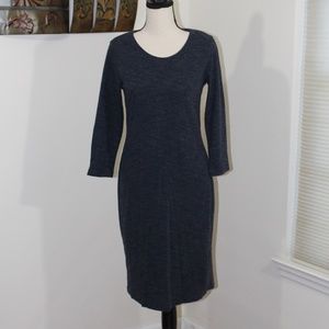 H&M L.O.G.G. Organic Cotton Midi BodyCon heather blue  dress ......